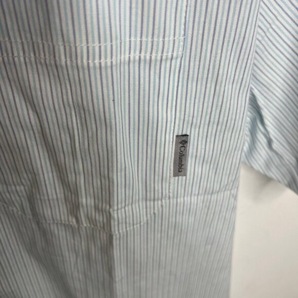 Columbia Men's Rapid Rivers Short Sleeve Shirt - White Stripe Size XL - Picture 3 of 8